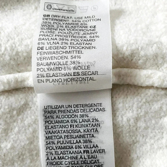 &OTHER STORIES | Buttoned Knit Off White Cotton & Wool Blend Cardigan Si… - Picture 7 of 8